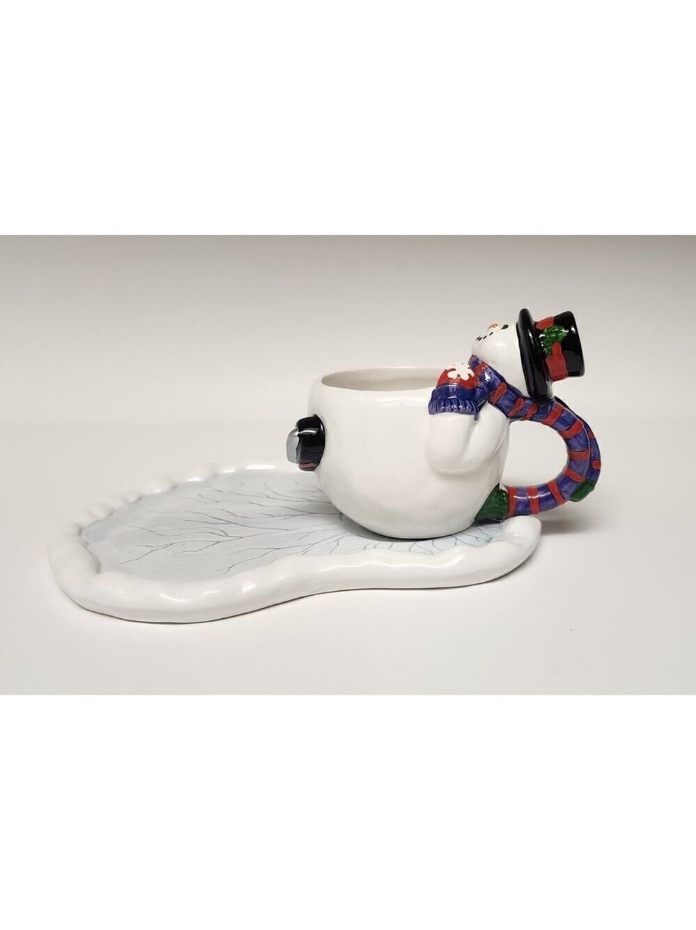 FIGI Chilly Vintage Snowman Mug & Cookie Plate